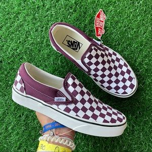 Vans Classic Slip On Checkerboard Grape Vine
